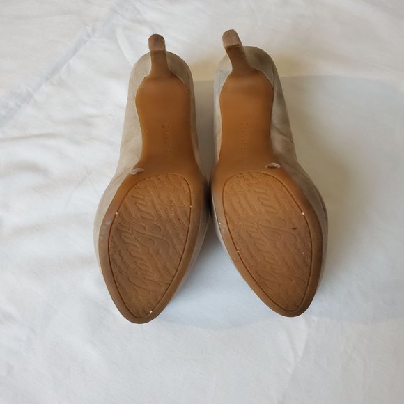 Gianni Bini Women's Suede Leather Platform Stiletto High Heel Pumps, Beige 7.5M - Picture 11 of 13